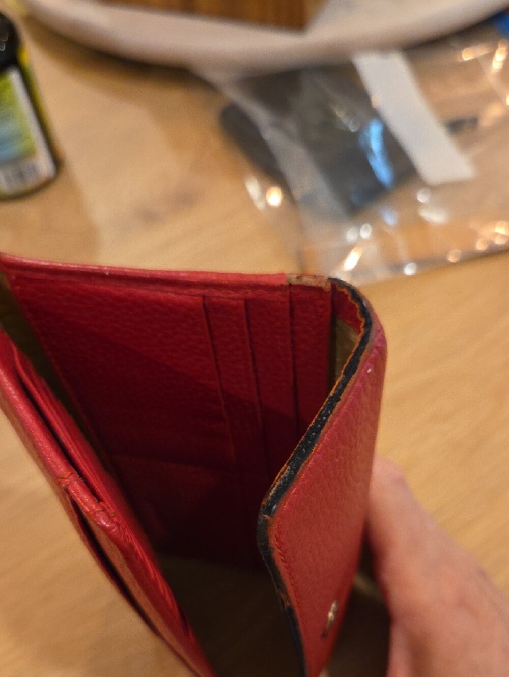 LODIS Kate Red Leather Long Wallet - Picture 10 of 16